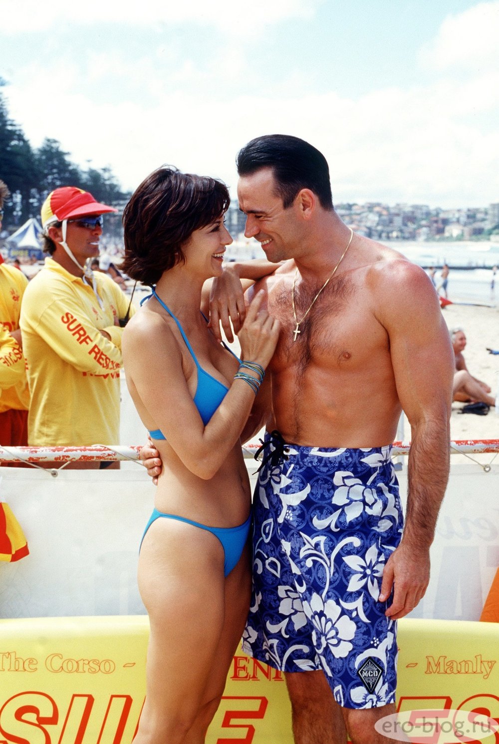 Actress Katherine Bell in a swimsuit