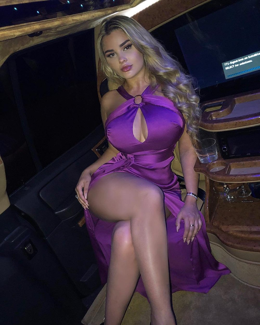 Caceden girls in a dress in a neckline