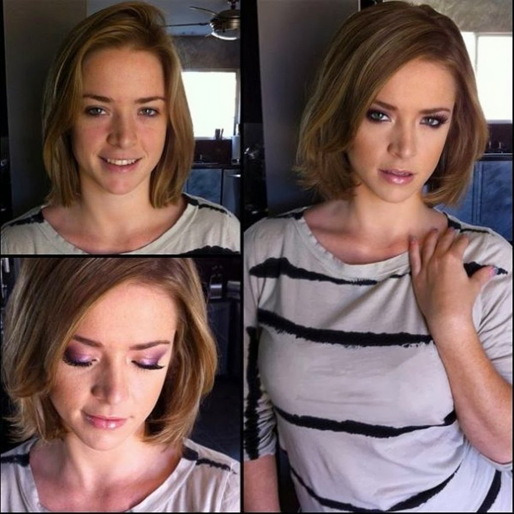 Actress before and after makeup