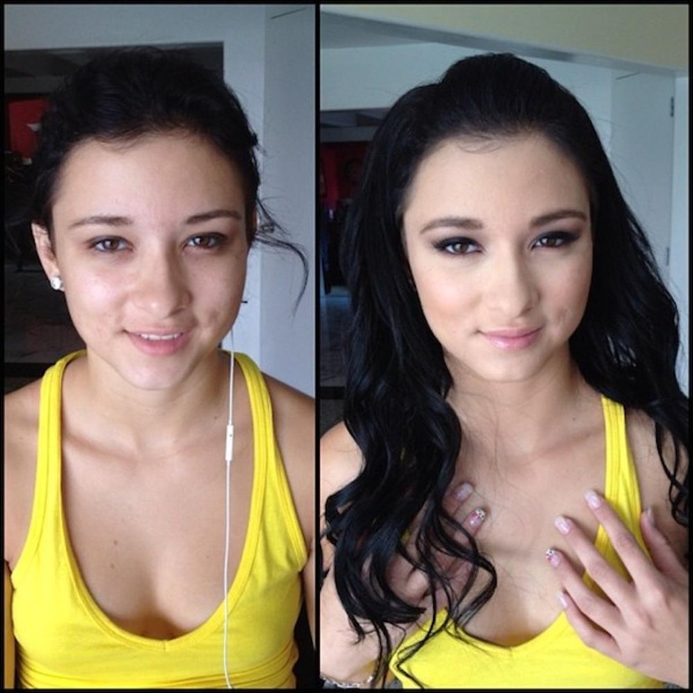 Actresses before and after makeup
