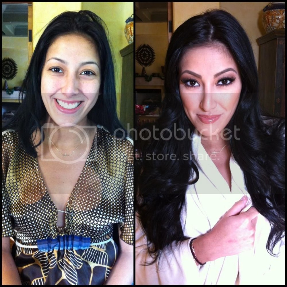 Amy Anderson before and after makeup