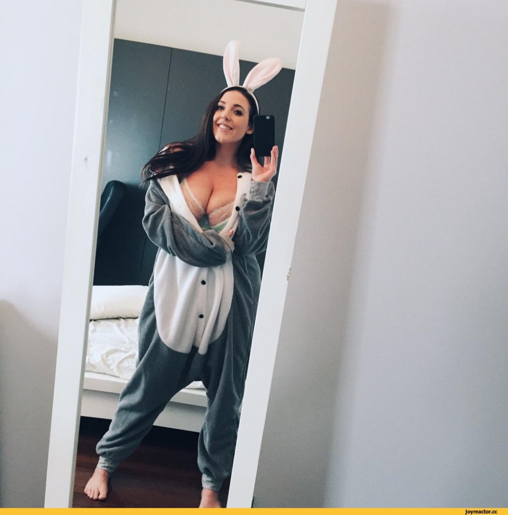 Angela White in the pool