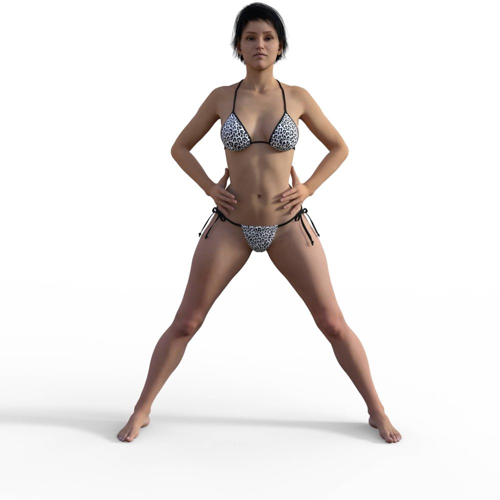 Naked woman from the side