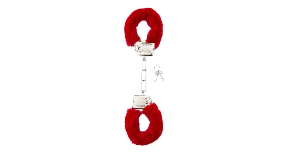 An handcuffs red ball