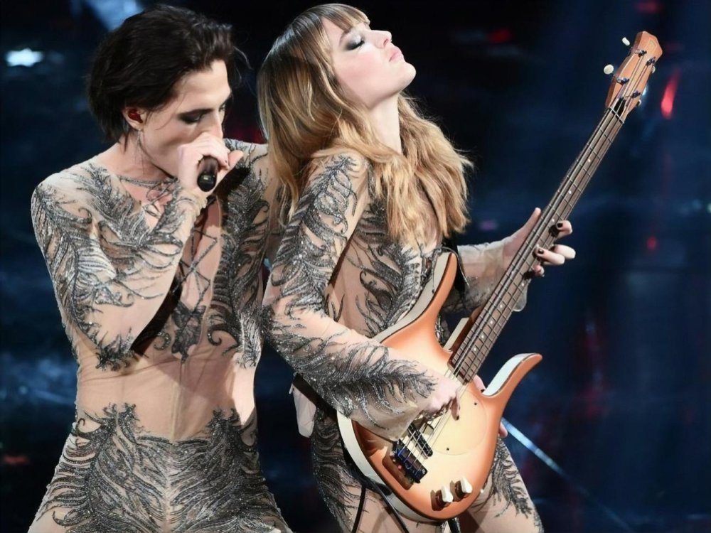 Damiano and Victoria Maneskin