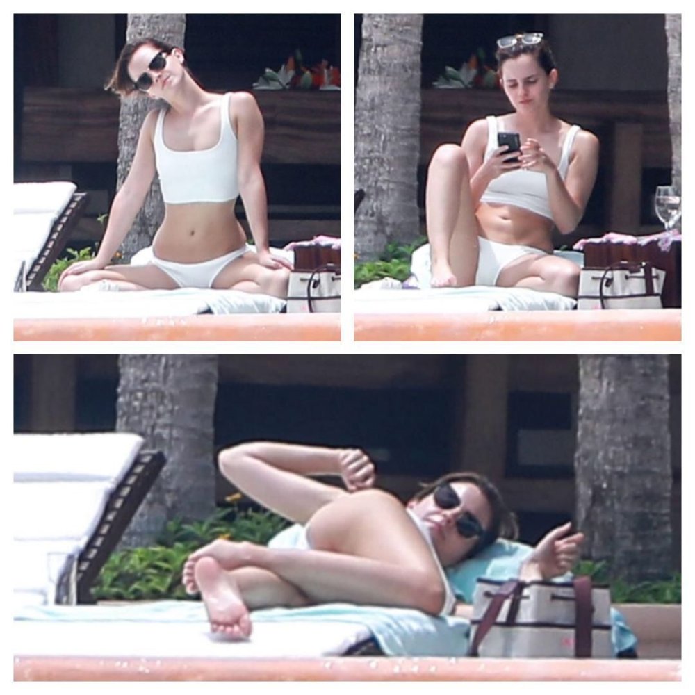 Emma Watson in a swimsuit 2020 in Italy