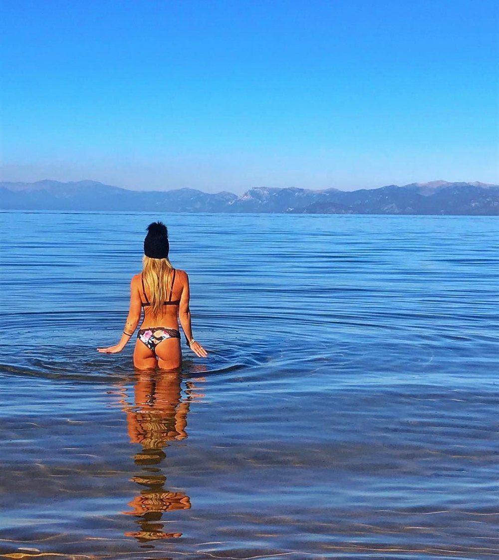 Hannah Brown in a swimsuit