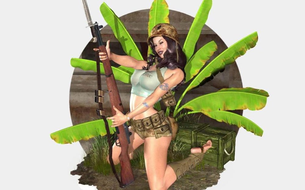 Girls in uniform and without
