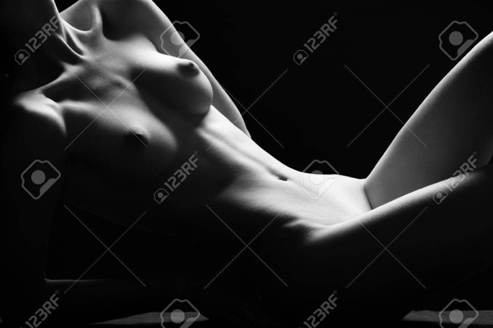 Naked girls blackly white