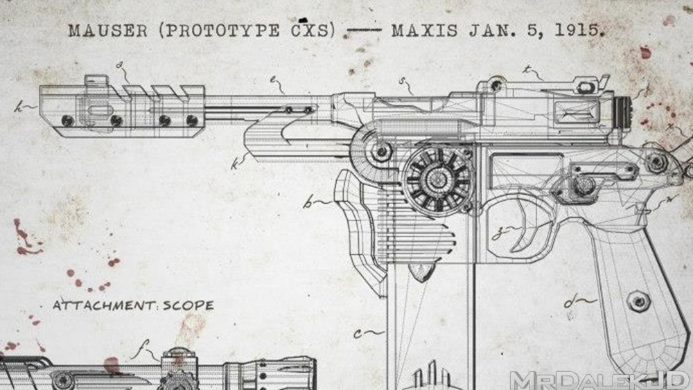 Mauser K96 pistol drawings