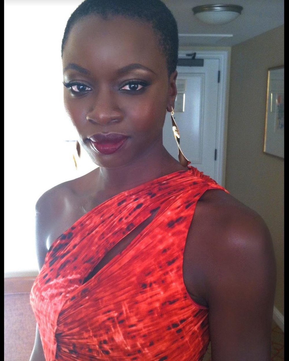 African in red