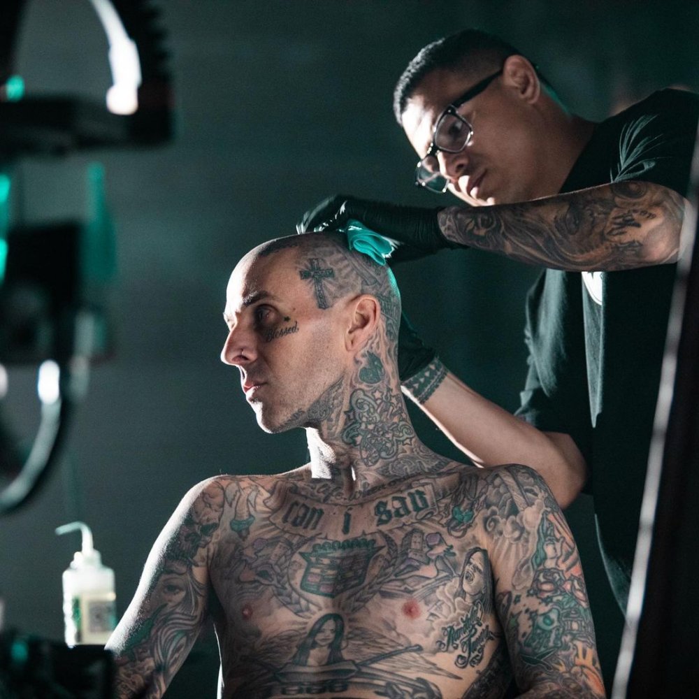 Travis Barker and Kim
