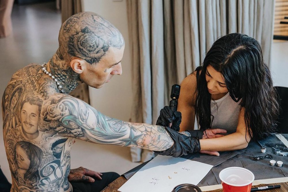 Travis Barker and Courtney Kardashian