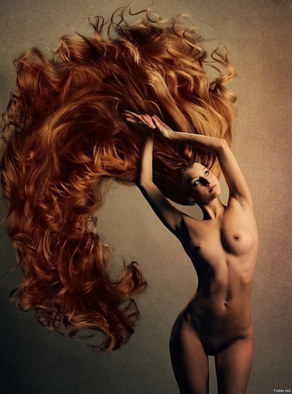 Beautiful hair girl nude