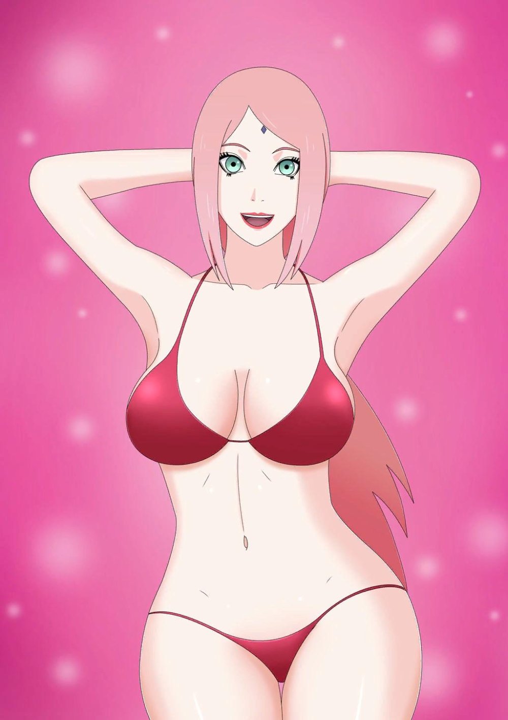 Sakura Haruno in a swimsuit