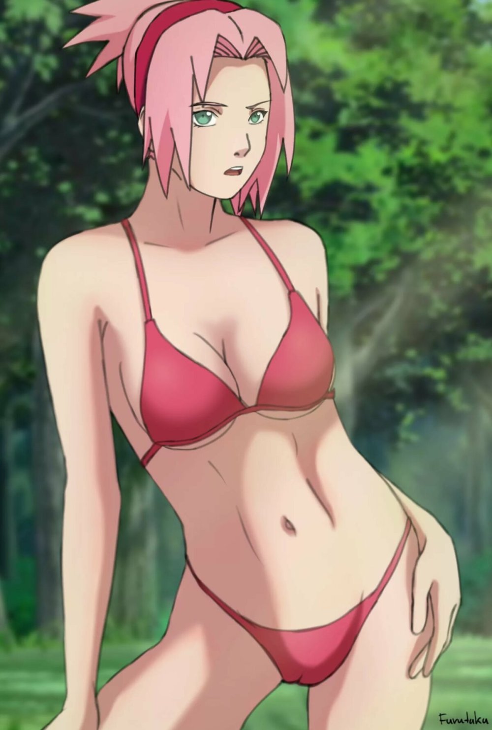 Sakura Haruno in the underwear hot