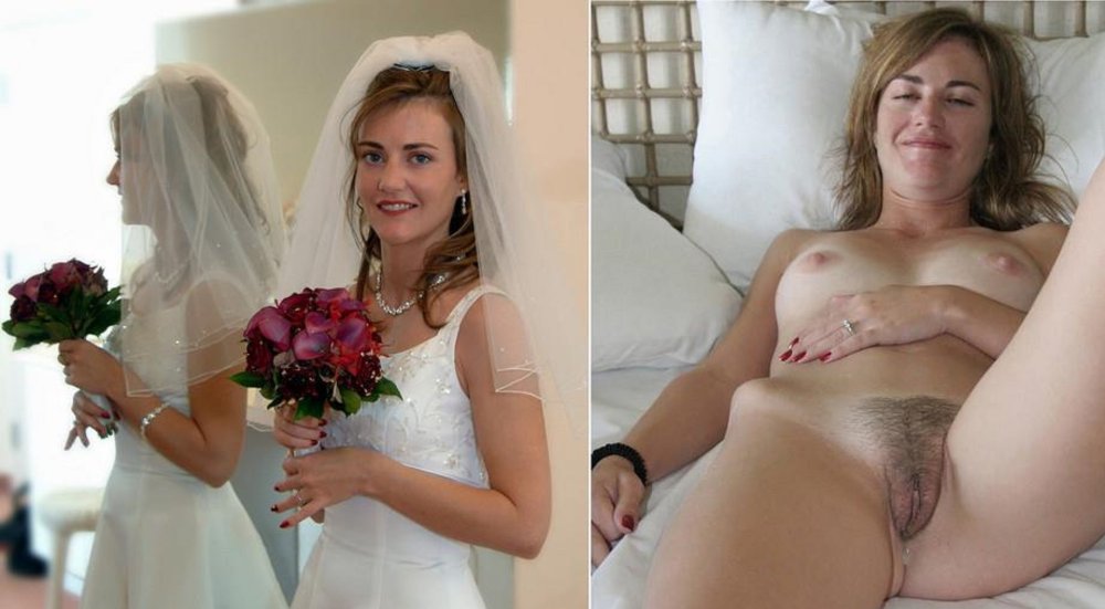 The naked bride is dressed