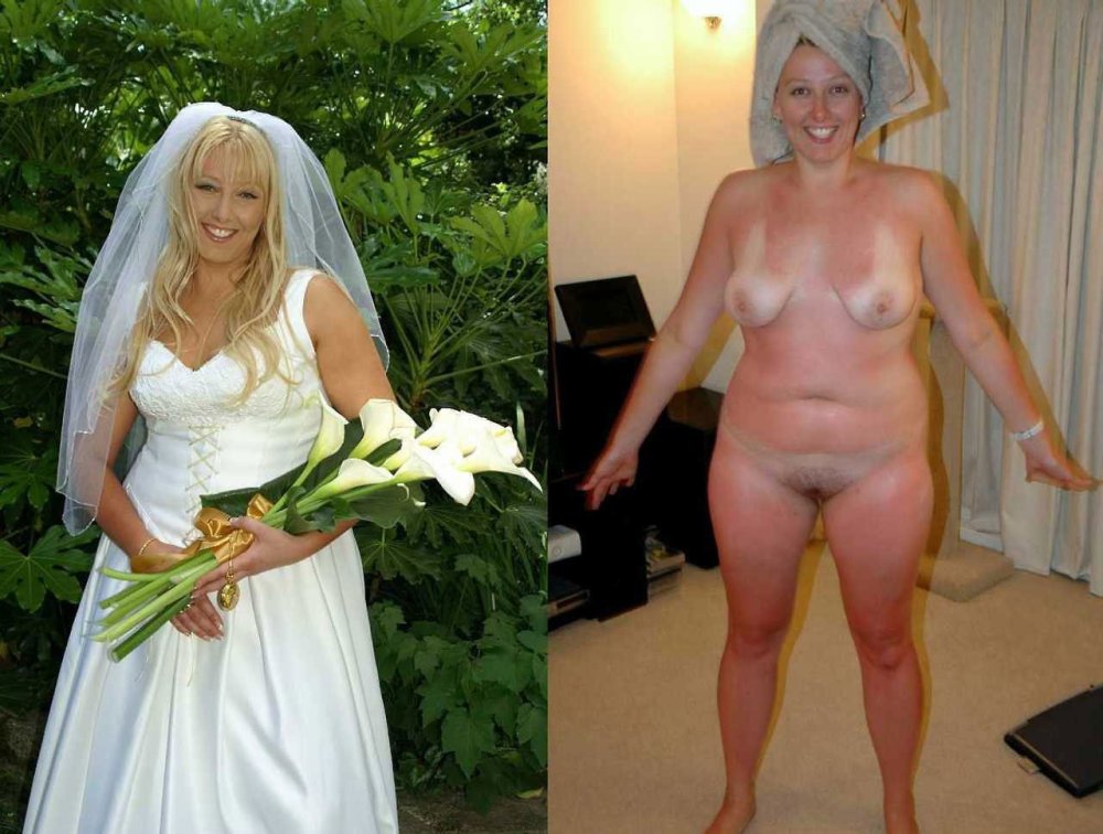 Brides dressed and striped collage