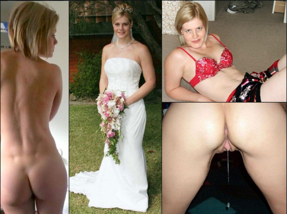The naked bride is dressed