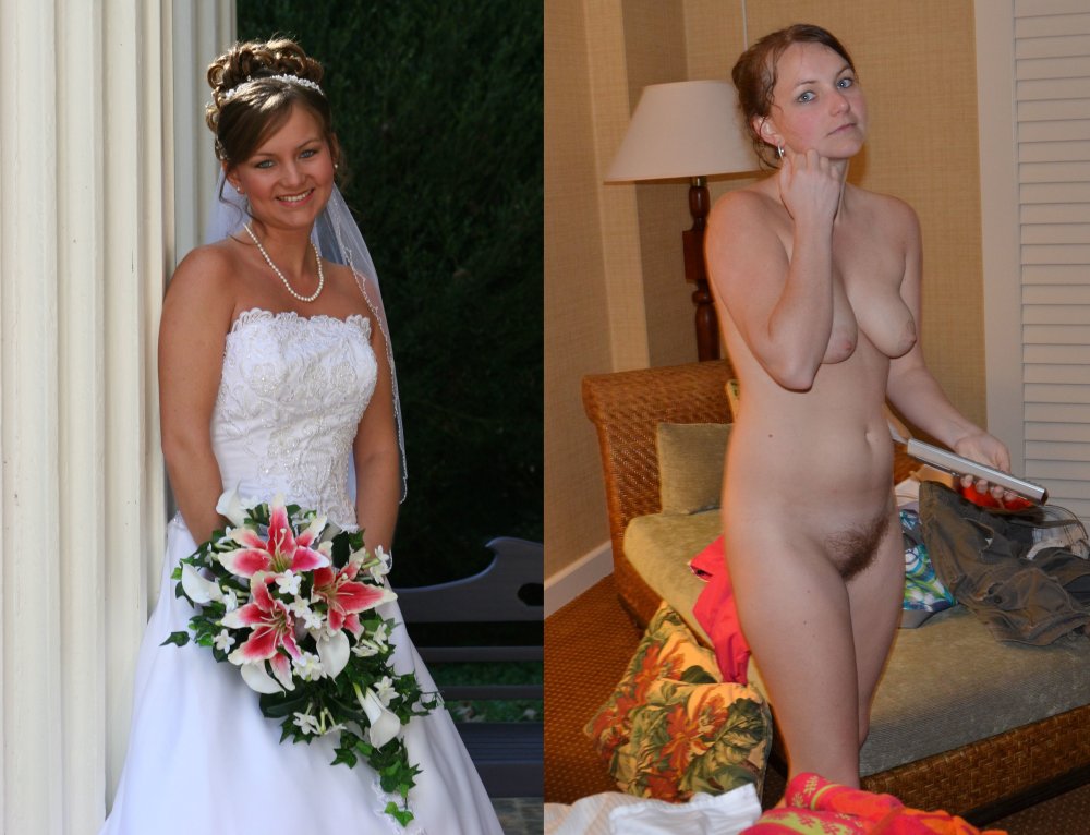 Dressed and stripped brides anal