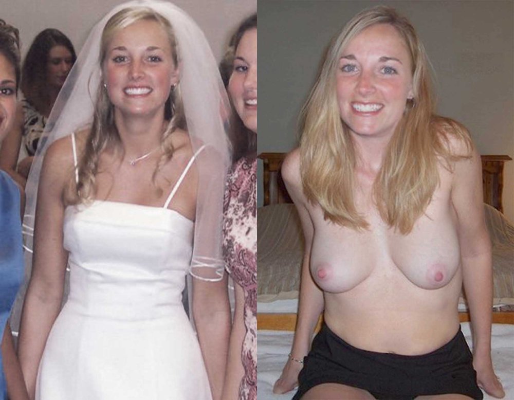 Naked wife after the wedding