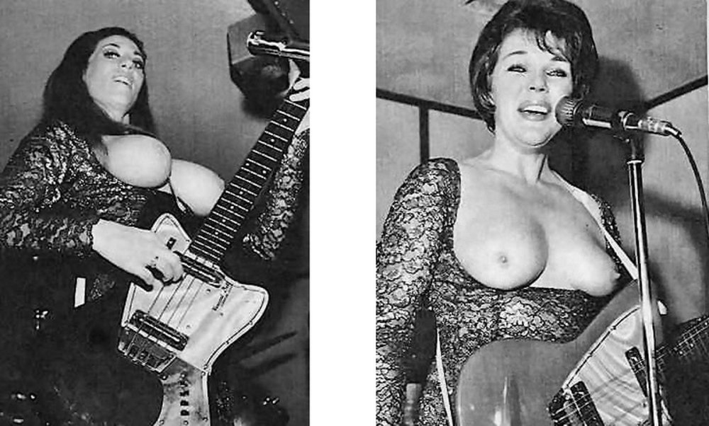Naked chicks with musical instruments