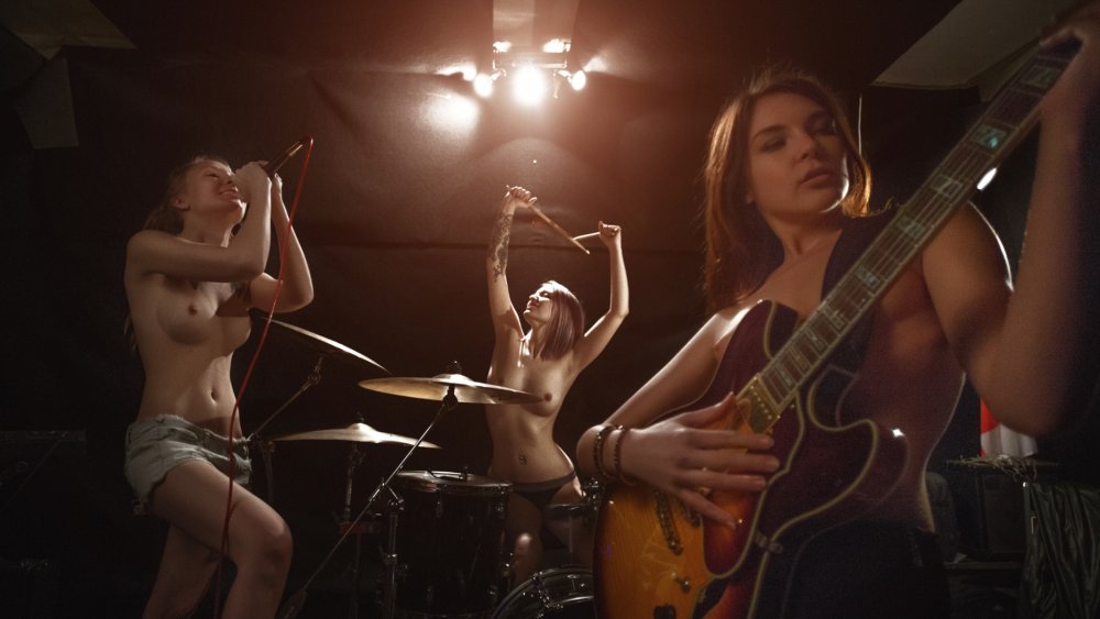 Girls naked on stage