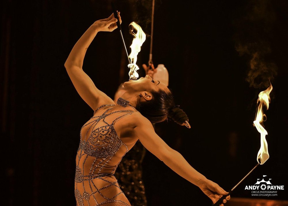 Naked circus artists