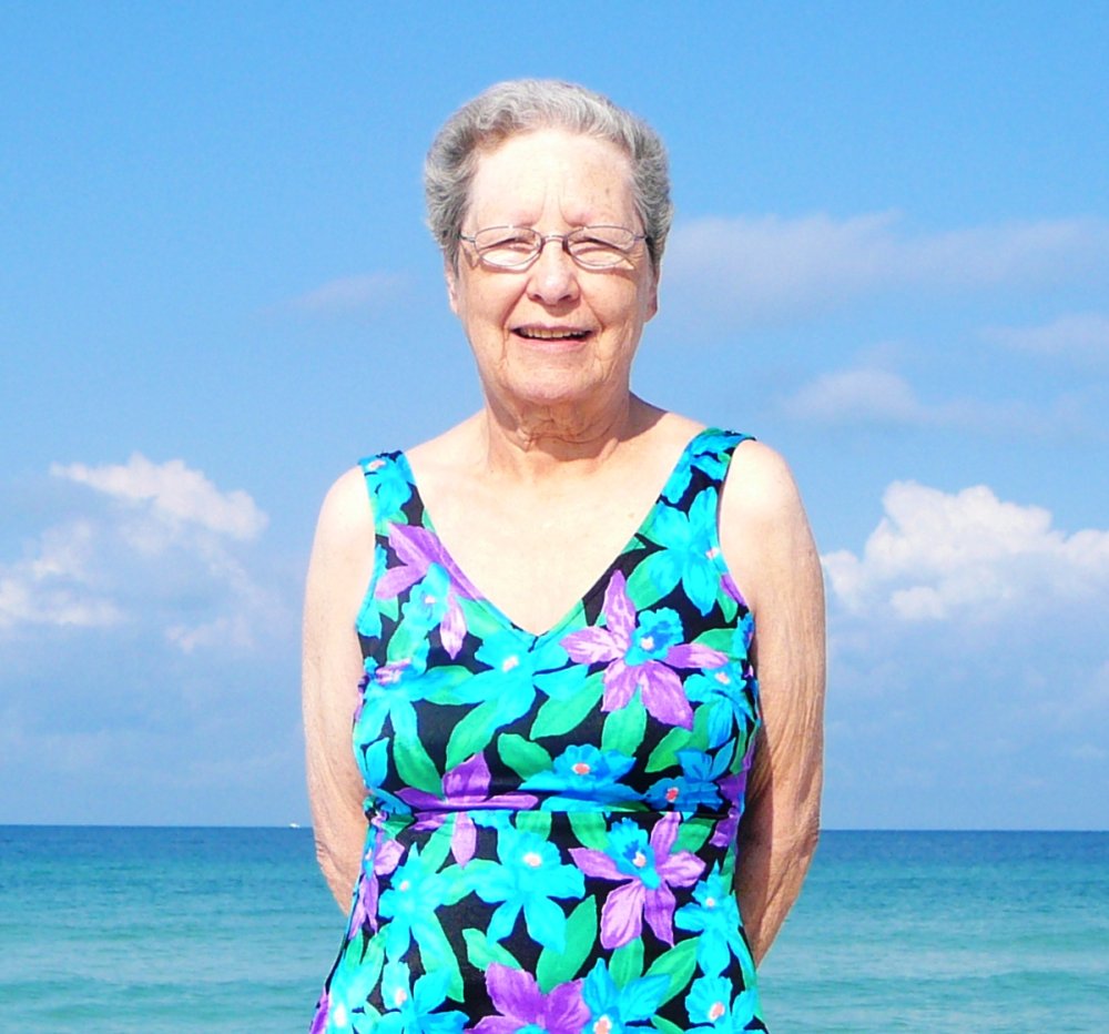 Old women in closed swimsuits