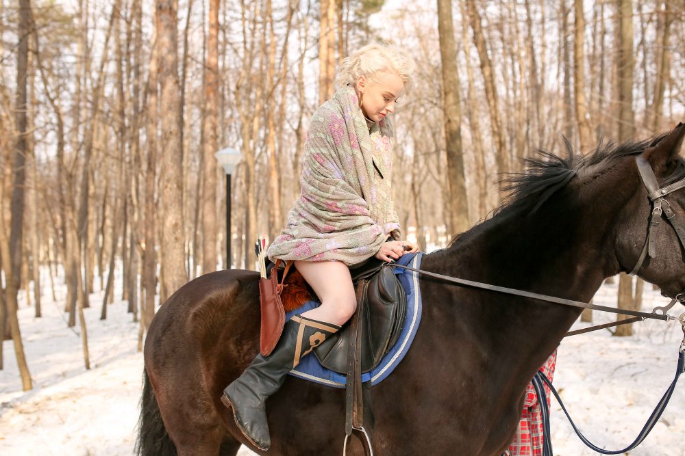Ulyana trigubchak on a horse