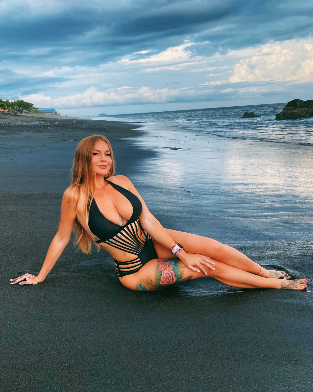 Sonya Temnikova in a swimsuit