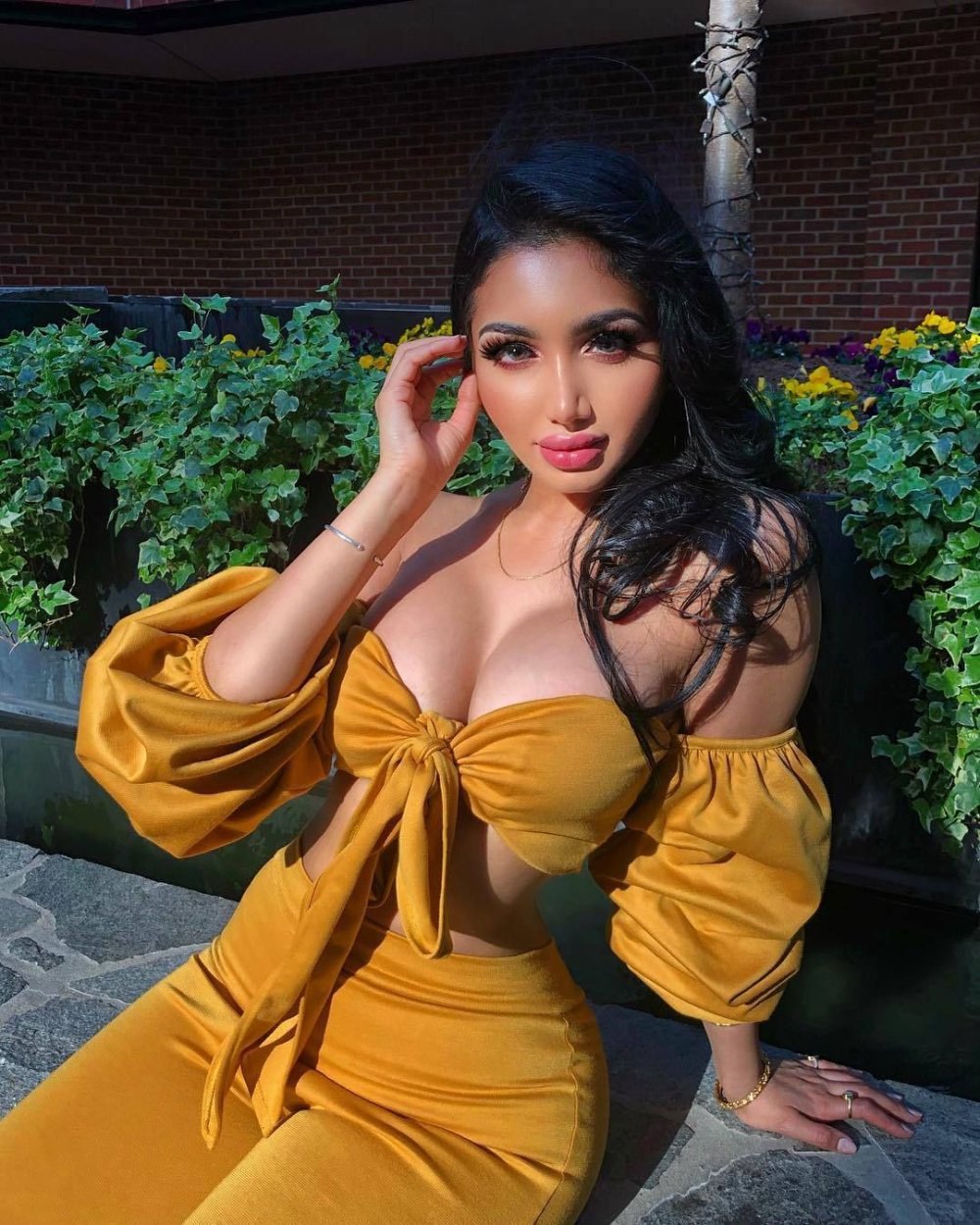 Gul Bahari in a swimsuit