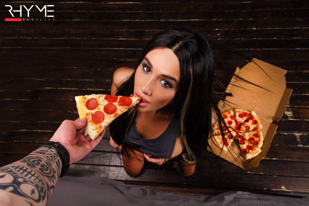 Girl with food