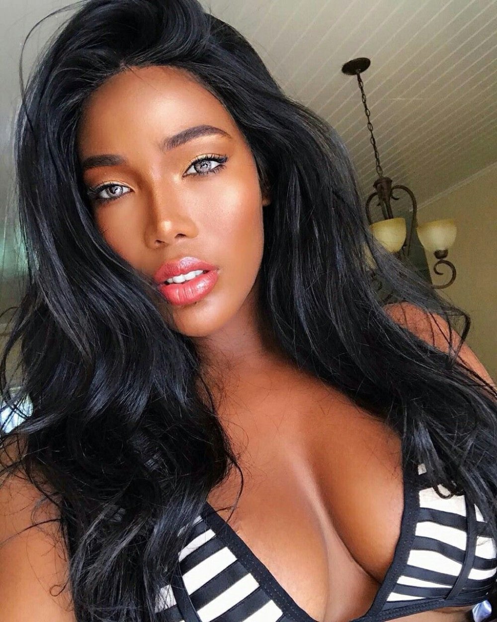 Monifa Jensen in a swimsuit