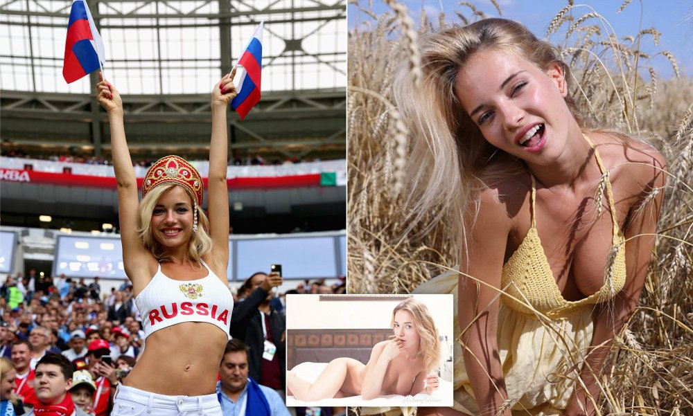 Football players in a bikini