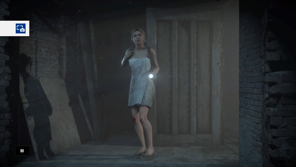Until Dawn Sam without a towel