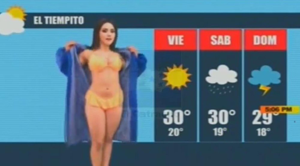 Sexy leading weather forecast