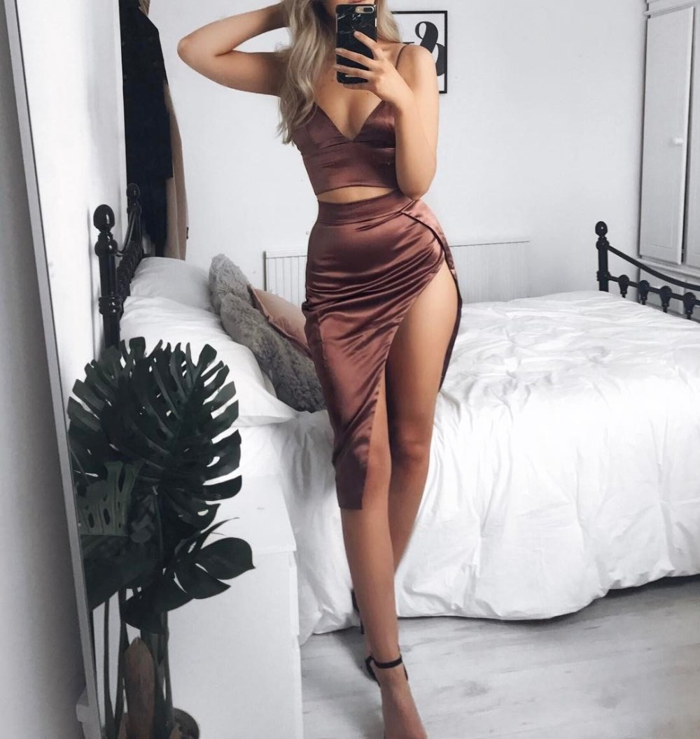 Katerina Rozmajzl in a summer dress