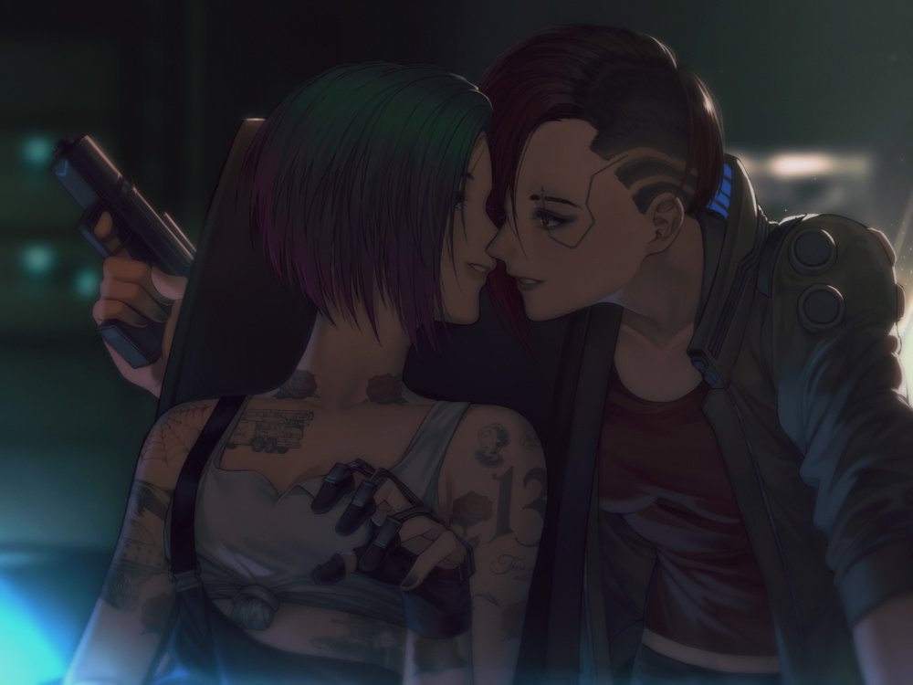 Judy Alvarez and Vi Cyberpunk 2077