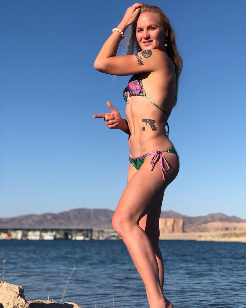 Valentina Shevchenko in a swimsuit