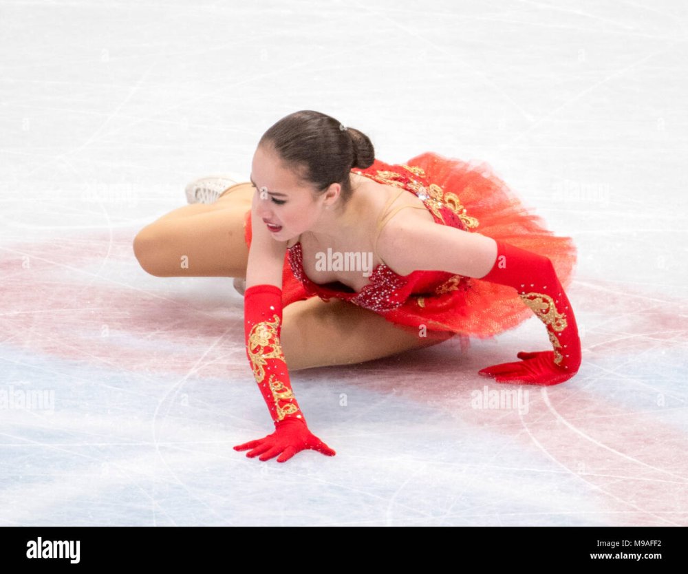 Alina Zagitova in a swimsuit