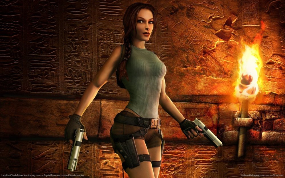 Lara Croft cartoon horse