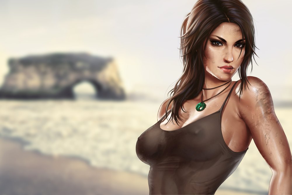 Naked Lara Croft from Tomb Ryder