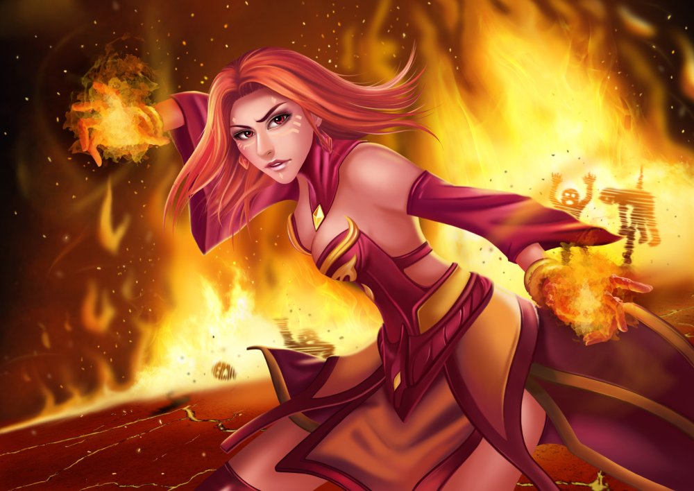 Lina Dota 2 art