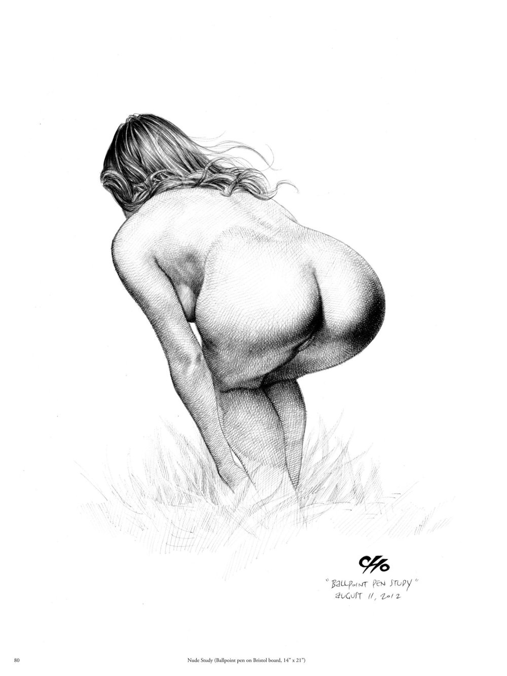 The drawings with a pencil are naked