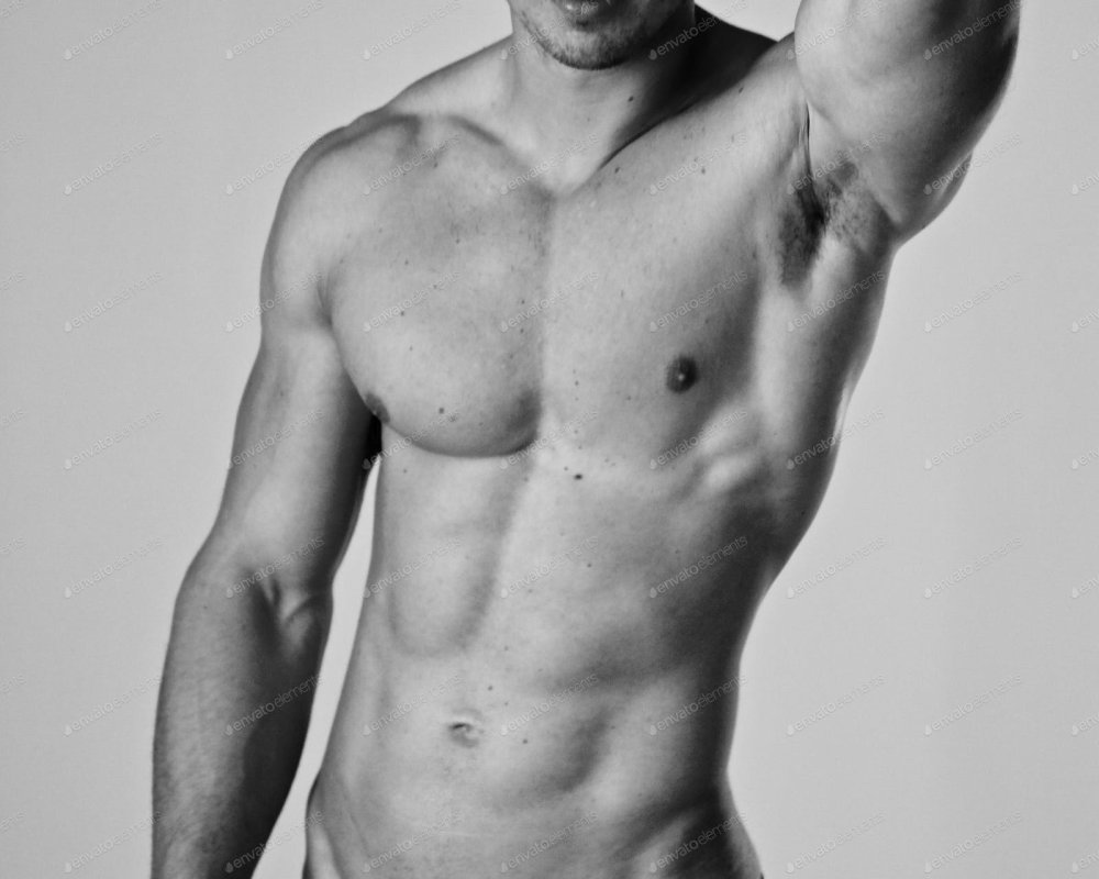 Naked men's torso