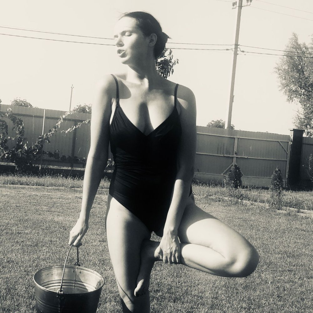 Yanina Sokolova in a swimsuit