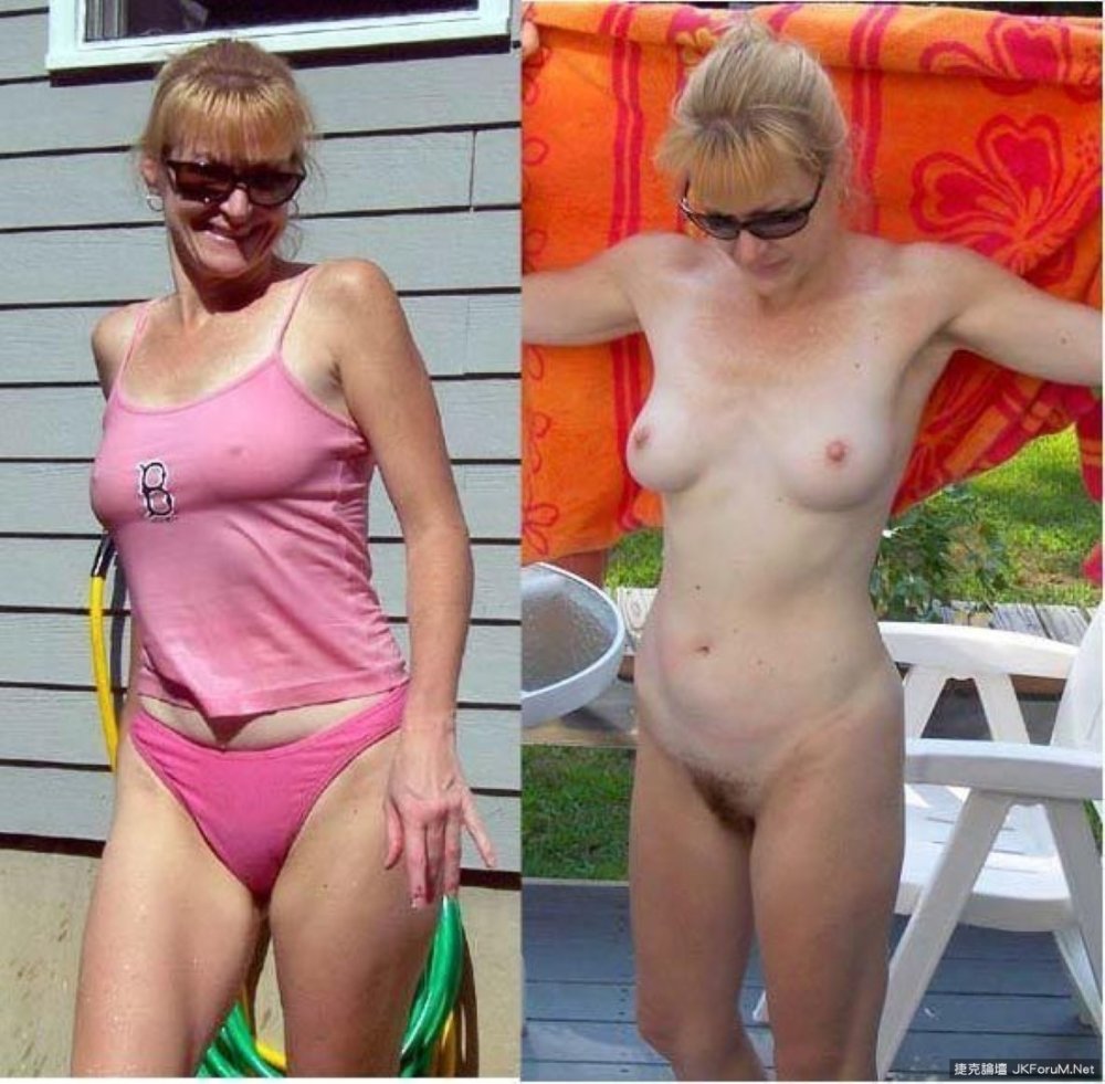 Ordinary women in the dress naked