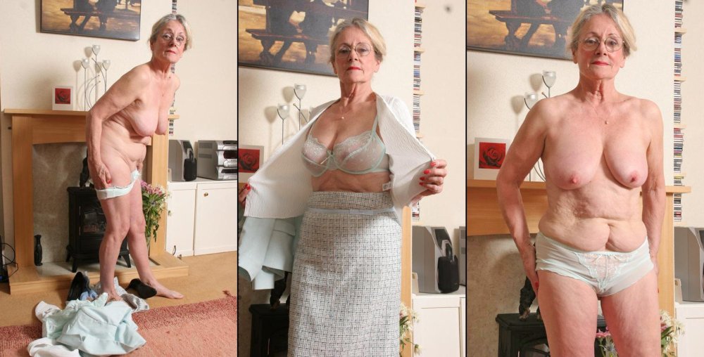 Dressed undressed mature doging