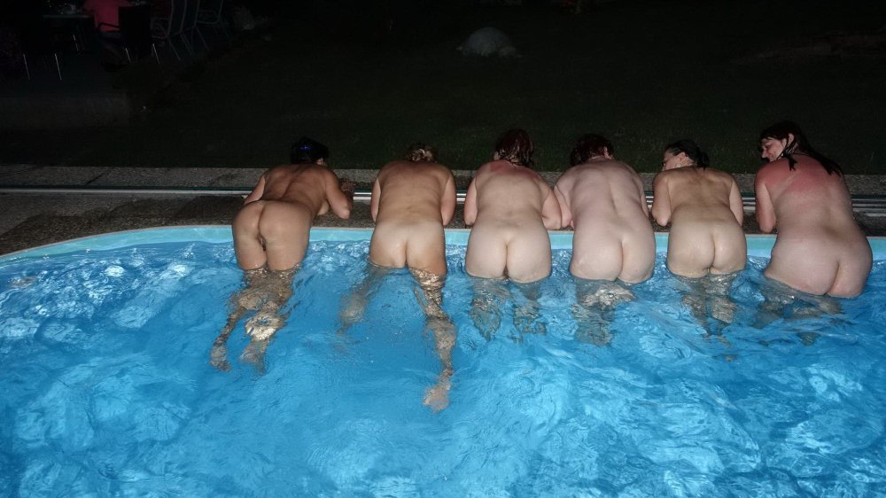 Naked party in the pool private